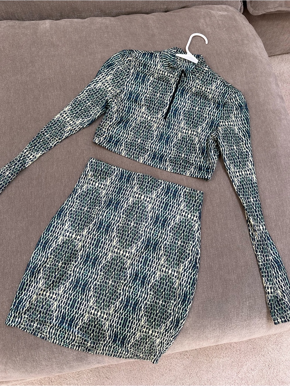 Crop top and skirt set